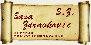 Saša Zdravković vizit kartica
